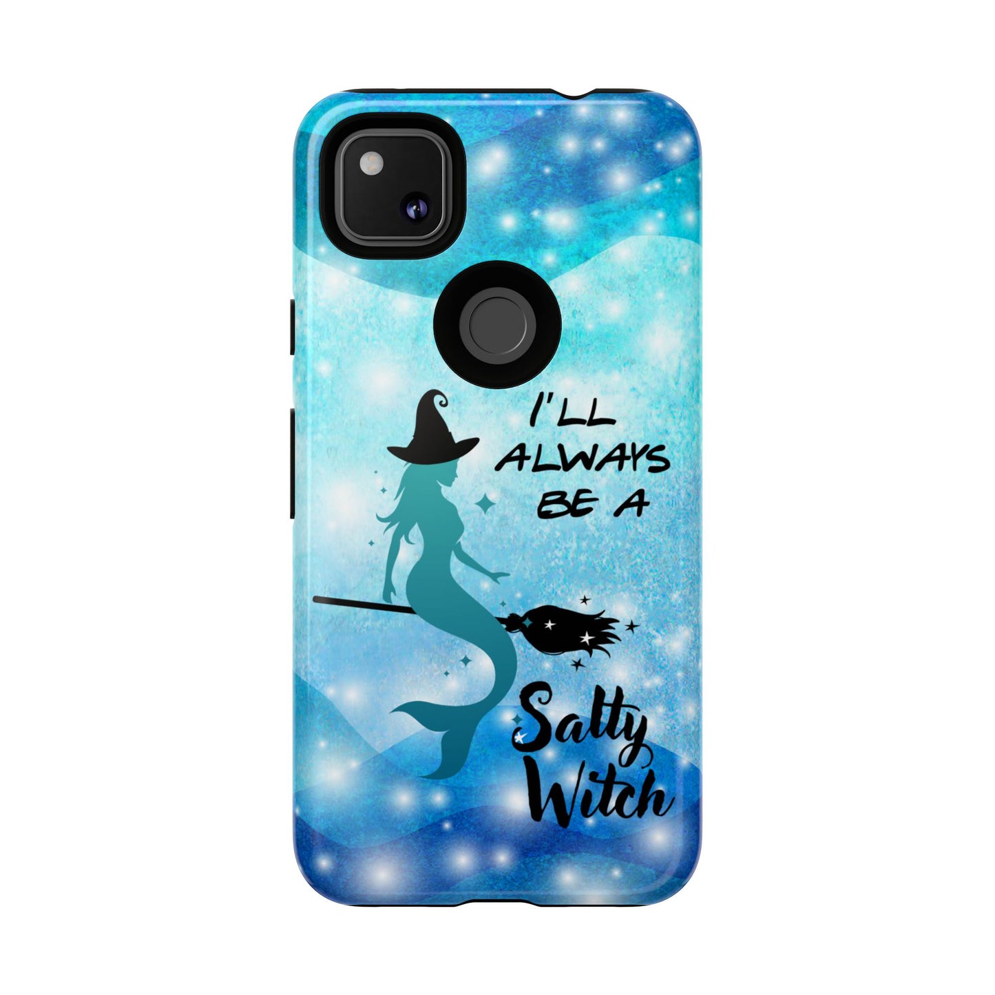 Protect your Google Pixel 2 xl with this Salty Witch Mermaid case. Dual layer, glossy finish, wireless charging ready. Fits many Pixel models.