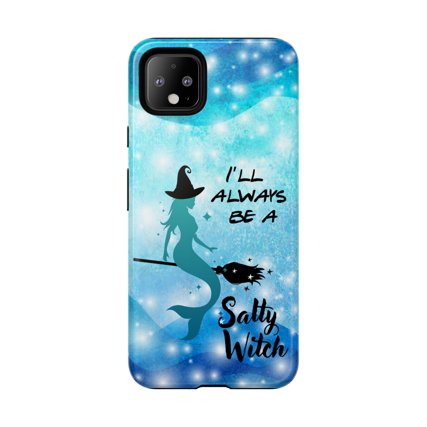 Protect your Google Pixel 2 with this Salty Witch Mermaid case. Dual layer, glossy finish, wireless charging ready. Fits many Pixel models.