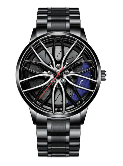 Luxury Sport Watch Modeled After Automotive Brake Disc: blue variant