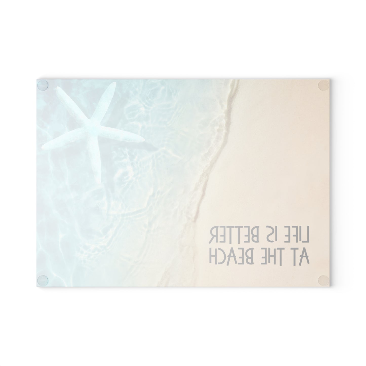 Beach Glass Cutting Board – “Life Is Better at the Beach”
