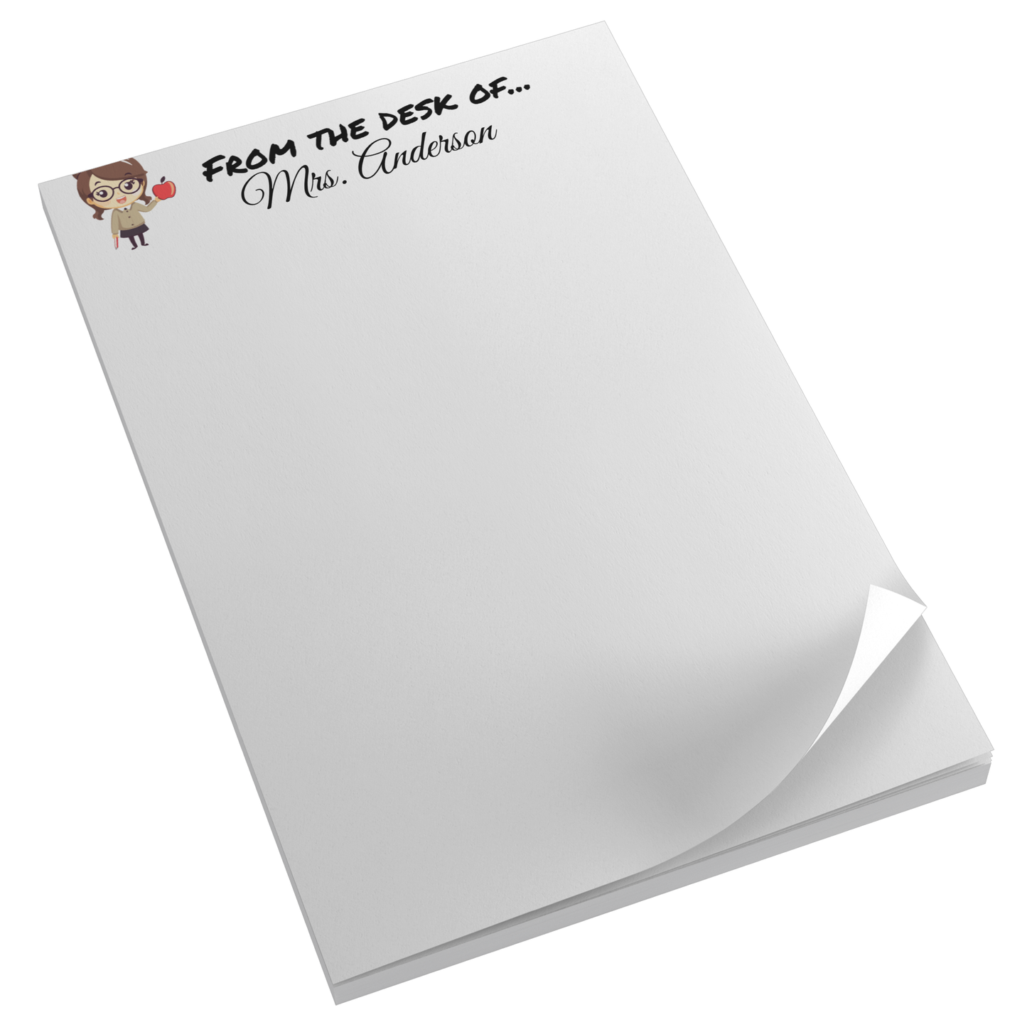 Personalized desk pad for teacher appreciation gift