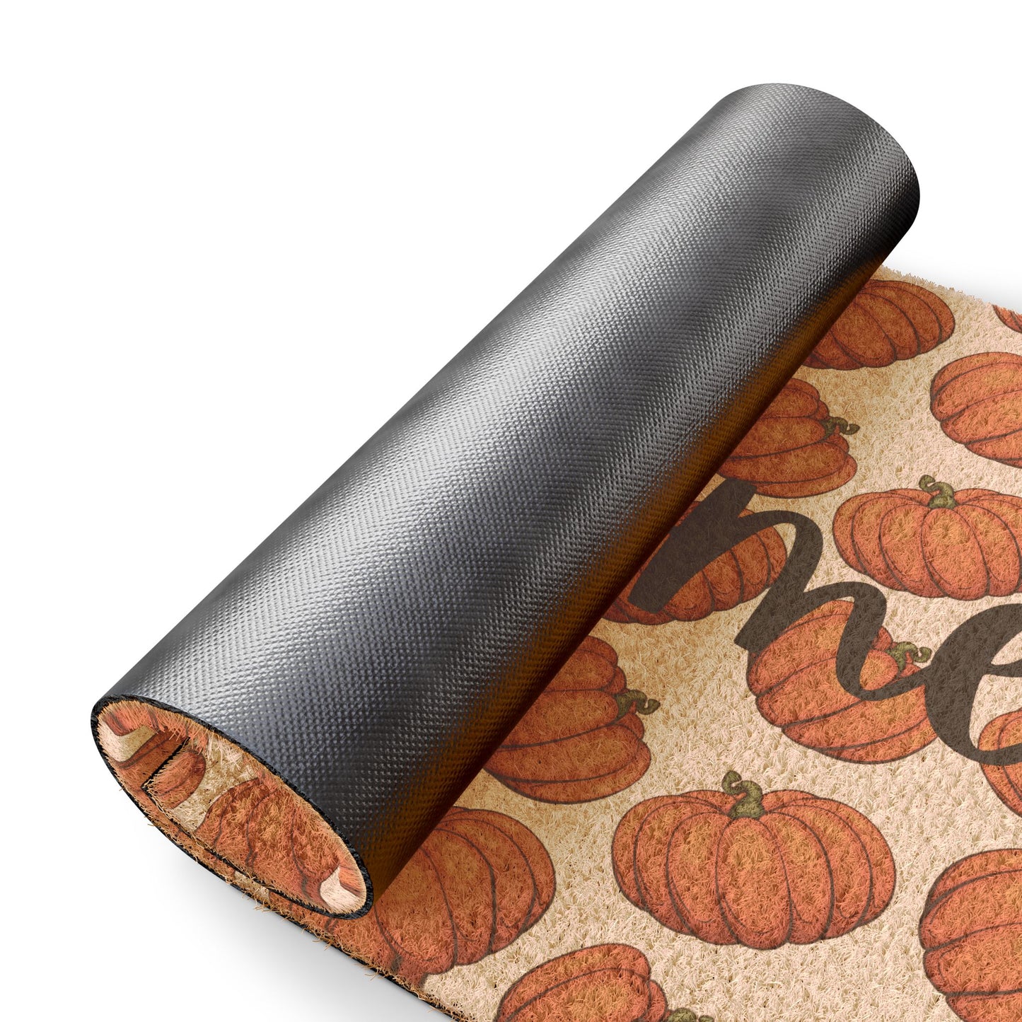 Pumpkin Welcome Doormat for Fall | Cute Autumn Entryway Rug for Porch Decor