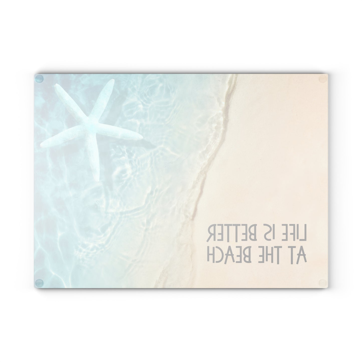 Beach Glass Cutting Board – “Life Is Better at the Beach”