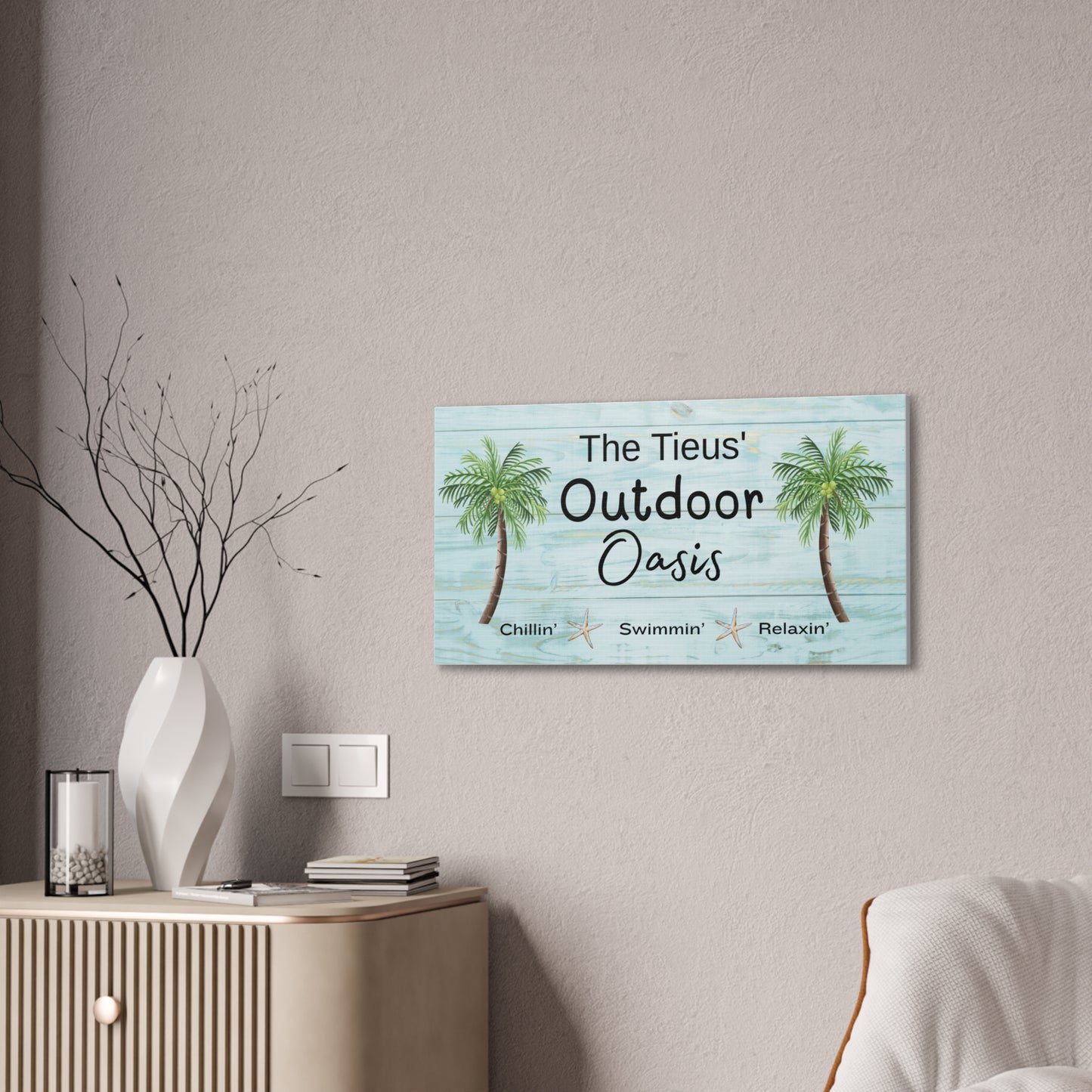 Personalized Outdoor Oasis Canvas