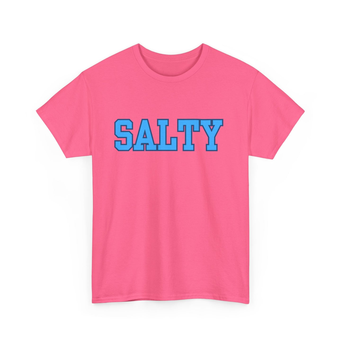 SALTY beach vibes shirt with collegiate lettering color variant
