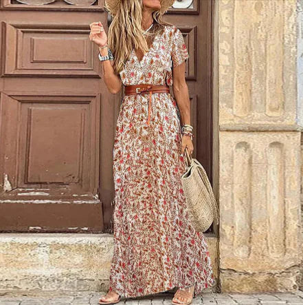 Flowy bohemian summer dress perfect for casual outings