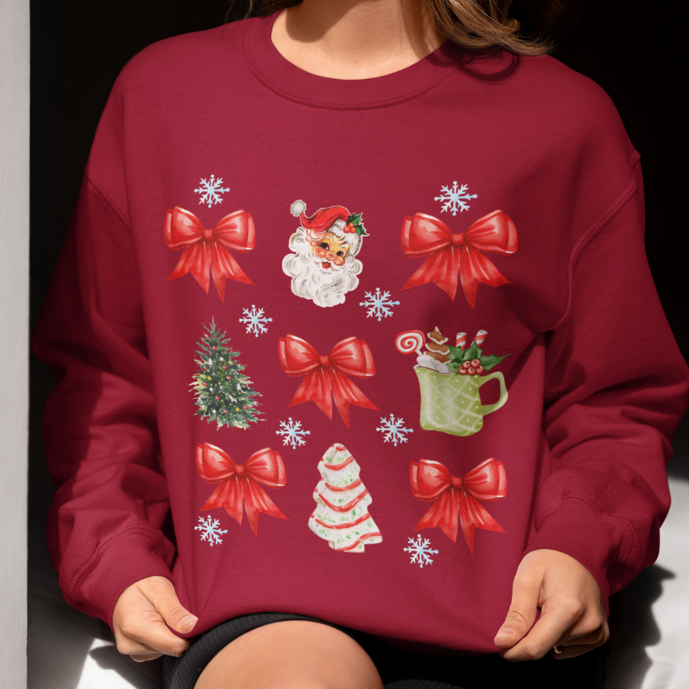Christmas| Vintage Christmas Sweatshirt – Festive Holiday Crewneck