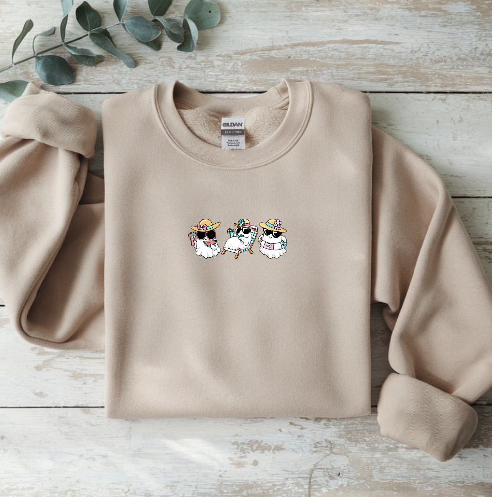 Beach Ghosts Sweatshirt – Cute Coastal Halloween Vibes