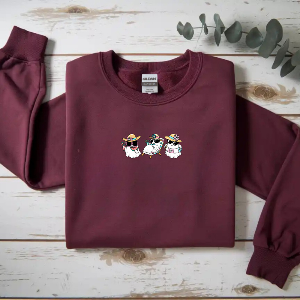 Beach Ghosts Sweatshirt – Cute Coastal Halloween Vibes