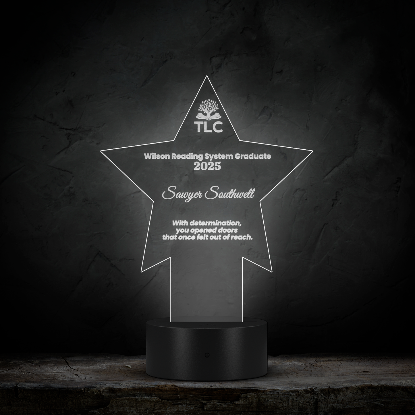 TLC Wilson Graduate Acrylic Plaque