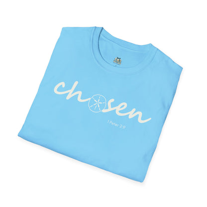 Chosen Sand Dollar Christian T-Shirt | Coastal Bible Verse Tee
