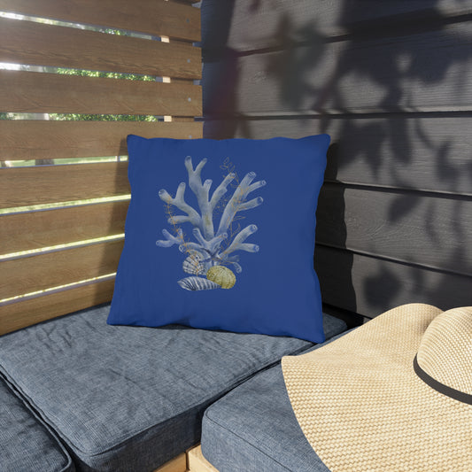 OUTDOOR PILLOW: CORAL DESIGN