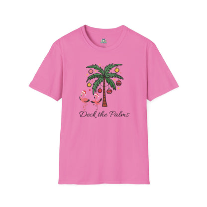 Deck the Palms Coastal Christmas T-Shirt