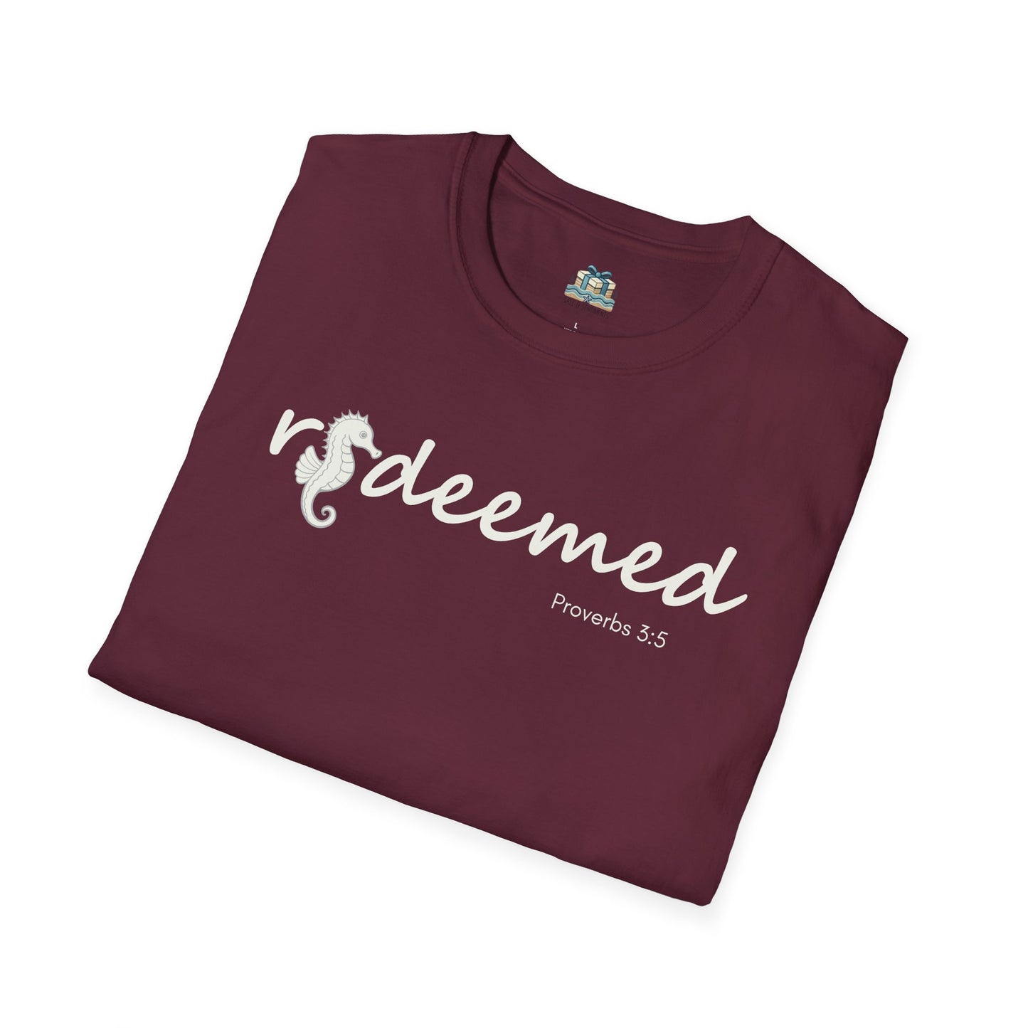 Redeemed Seahorse Christian T-Shirt | Coastal Bible Verse Tee