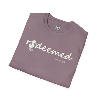 Redeemed Seahorse Christian T-Shirt | Coastal Bible Verse Tee