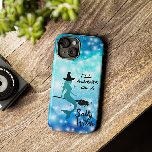 Salty Witch Mermaid iPhone Case – Protective Dual Layer Phone Cover for Multiple iPhone Models, Glossy Finish