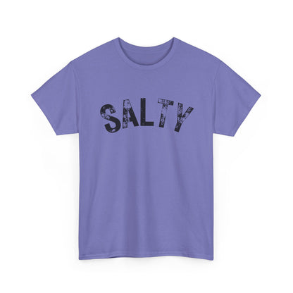 SALTY Distressed Graphic Tee – 15 Colors, Beach Vibes Unisex