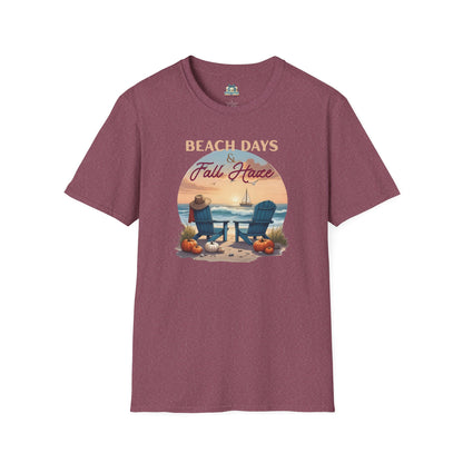 Beach Days Fall Haven Coastal T-Shirt – Autumn Beach Vibes