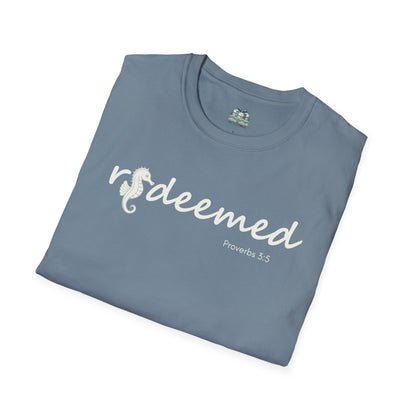 Redeemed Seahorse Christian T-Shirt | Coastal Bible Verse Tee