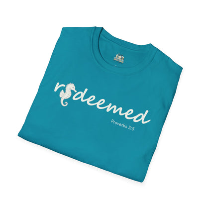 Redeemed Seahorse Christian T-Shirt | Coastal Bible Verse Tee