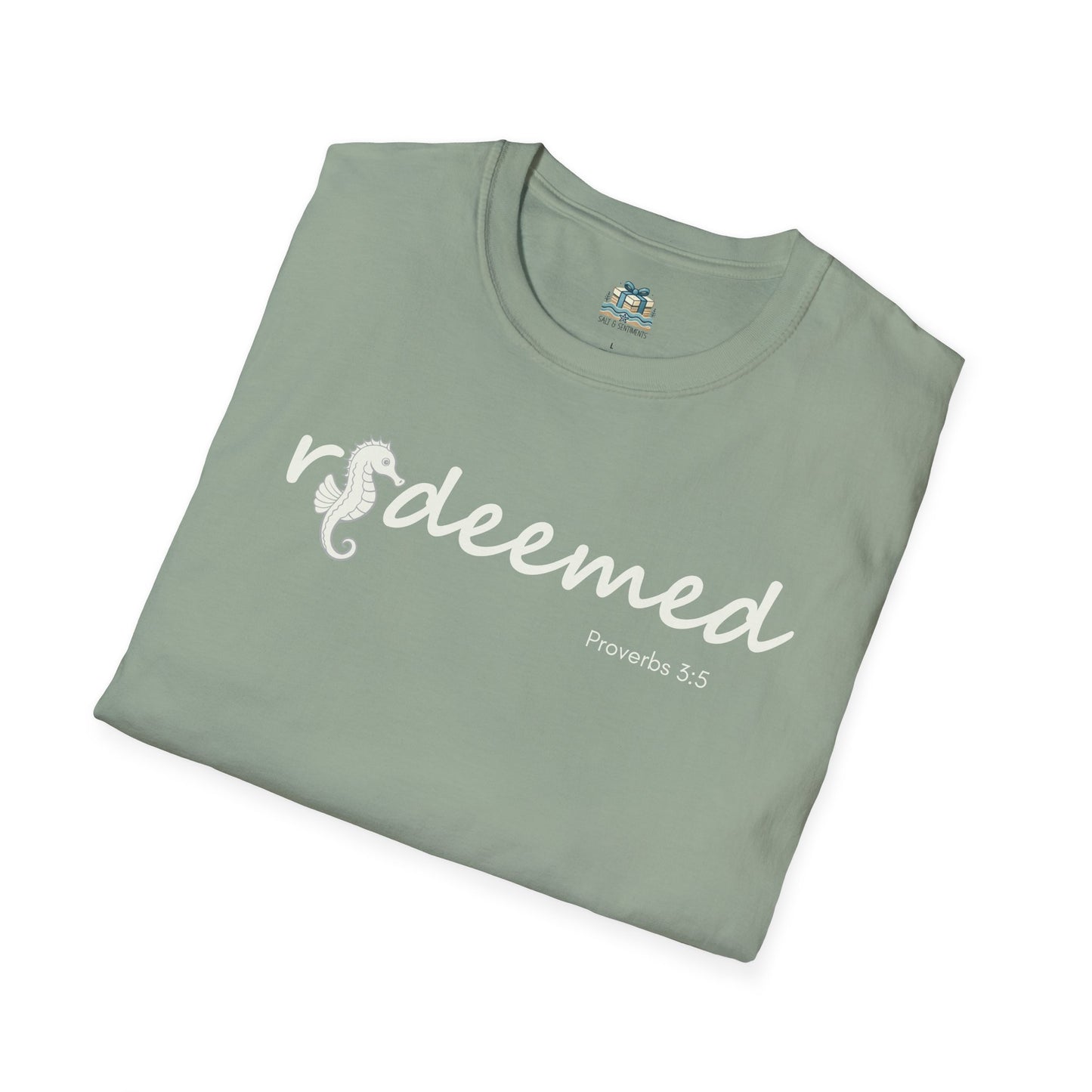 Redeemed Seahorse Christian T-Shirt | Coastal Bible Verse Tee