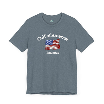 Gulf Coast pride shirt with American flag and established date

