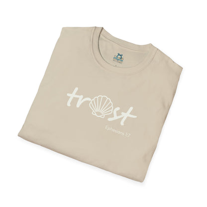 Trust Seashell Christian T-Shirt | Coastal Bible Verse Tee