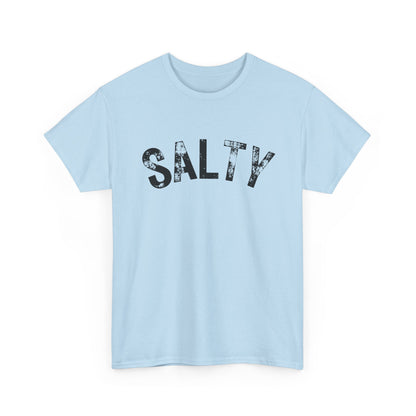 SALTY Distressed Graphic Tee – 15 Colors, Beach Vibes Unisex