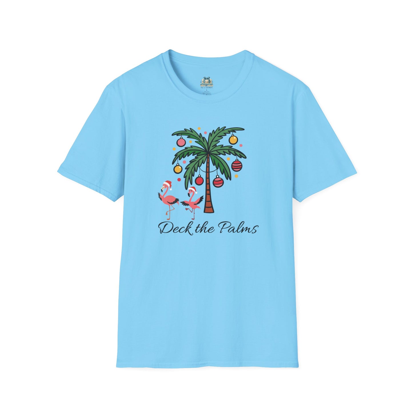 Deck the Palms Coastal Christmas T-Shirt