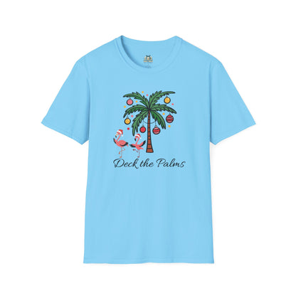 Deck the Palms Coastal Christmas T-Shirt
