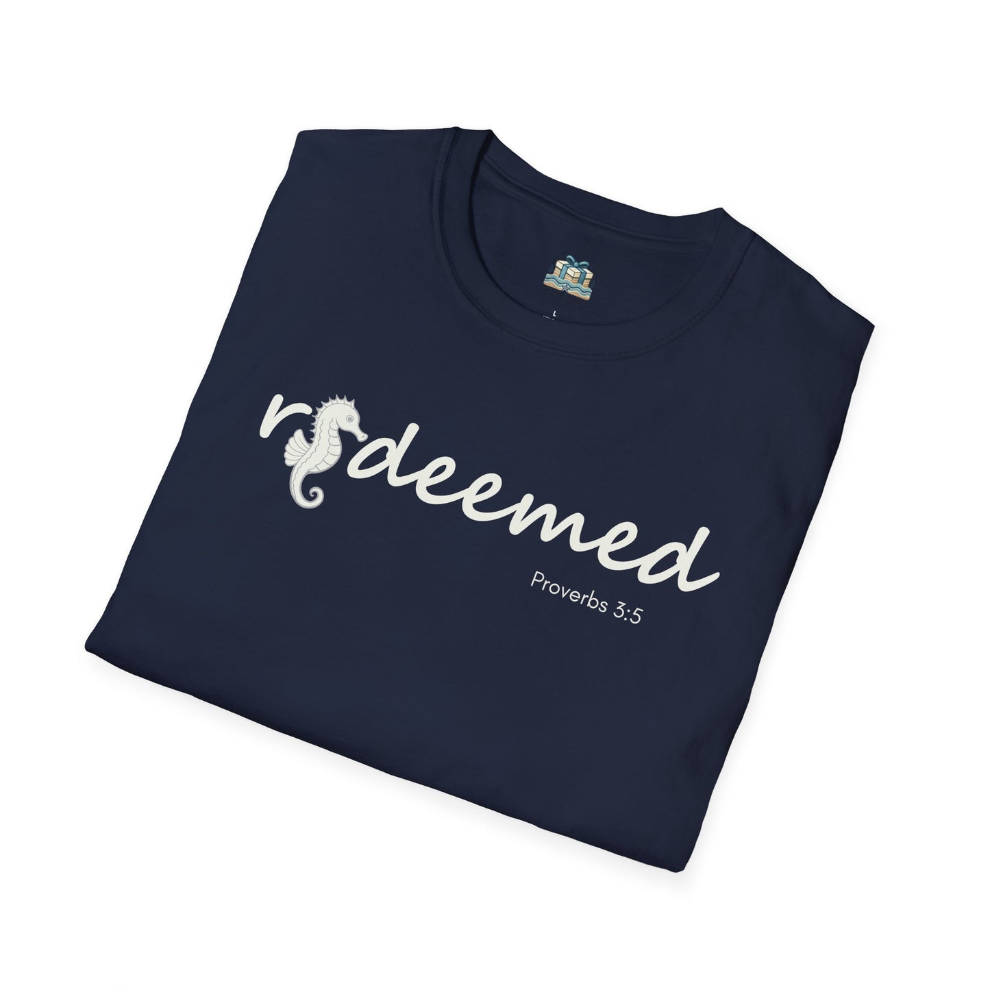 Redeemed Seahorse Christian T-Shirt | Coastal Bible Verse Tee