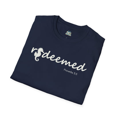 Redeemed Seahorse Christian T-Shirt | Coastal Bible Verse Tee