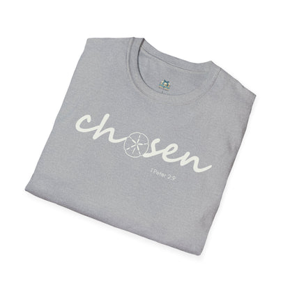 Chosen Sand Dollar Christian T-Shirt | Coastal Bible Verse Tee