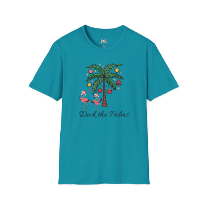 Deck the Palms Coastal Christmas T-Shirt