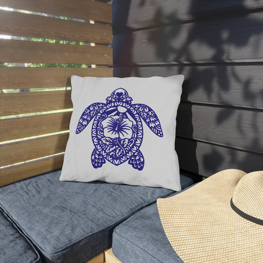 OUTDOOR PILLOWS:  BLUE TURTLE DESIGN