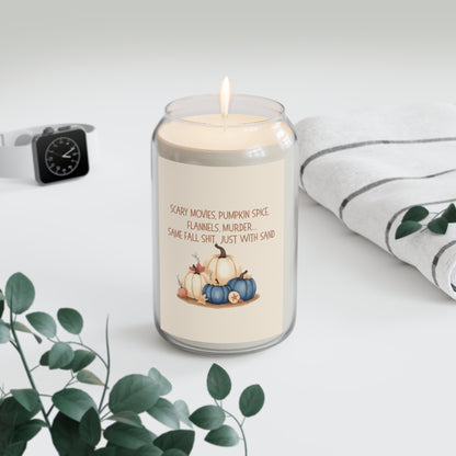 Funny Fall Candle – Pumpkin Spice & Coastal Autumn Vibes – “Same Fall Sh*t, Just With Sand”