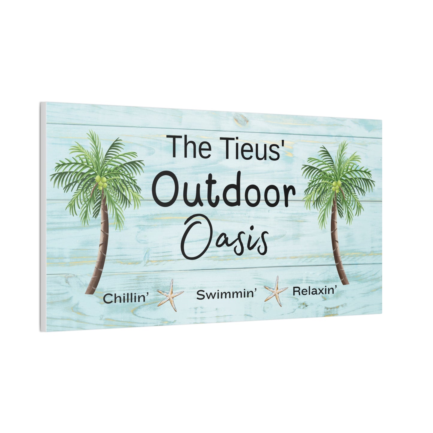 Personalized Outdoor Oasis Canvas