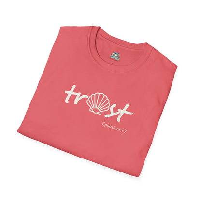 Trust Seashell Christian T-Shirt | Coastal Bible Verse Tee