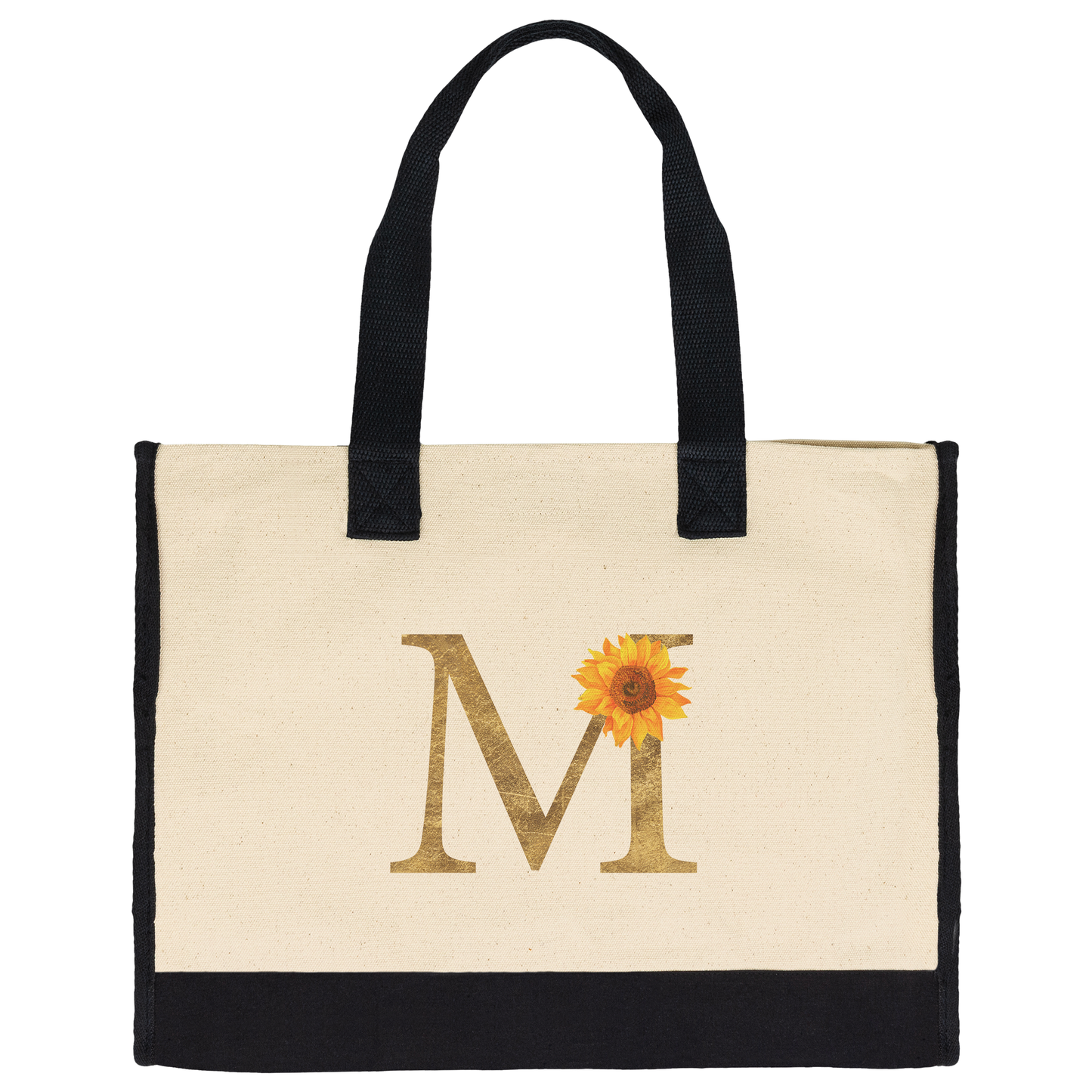 Personalized Initial Canvas Tote Bag