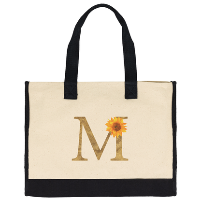 Personalized Initial Canvas Tote Bag