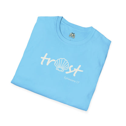 Trust Seashell Christian T-Shirt | Coastal Bible Verse Tee