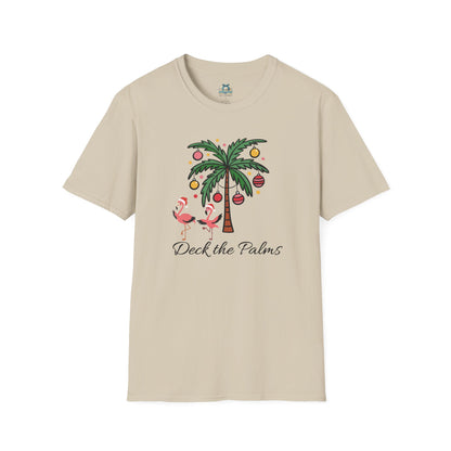 Deck the Palms Coastal Christmas T-Shirt