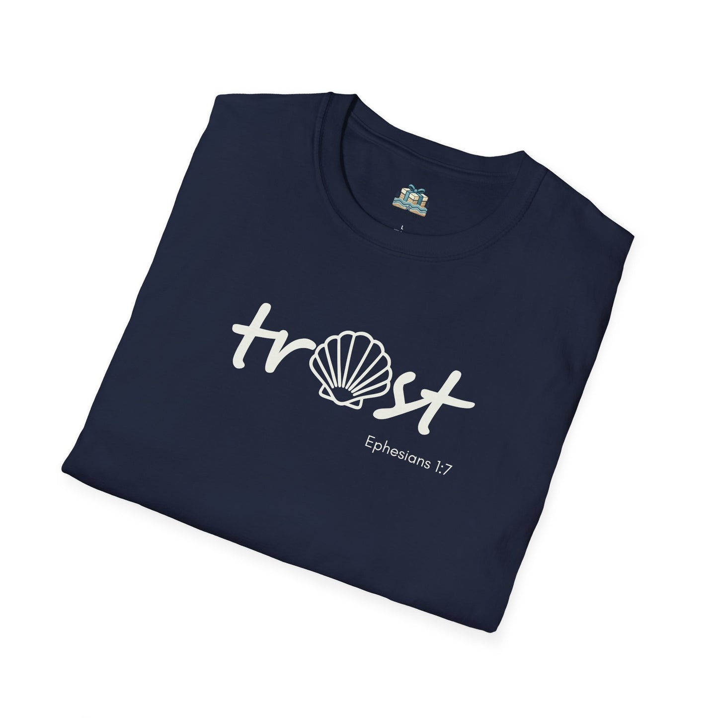 Trust Seashell Christian T-Shirt | Coastal Bible Verse Tee