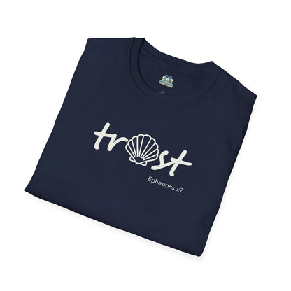 Trust Seashell Christian T-Shirt | Coastal Bible Verse Tee