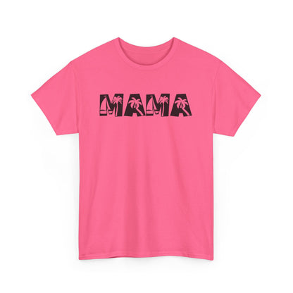 Coral  t shirt with bold black tropical letters