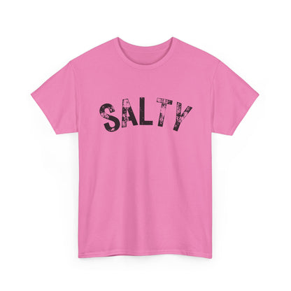 SALTY Distressed Graphic Tee – 15 Colors, Beach Vibes Unisex