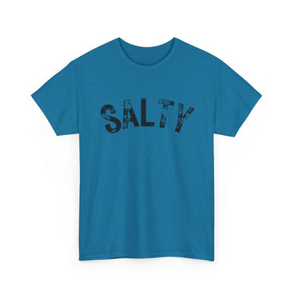 SALTY Distressed Graphic Tee – 15 Colors, Beach Vibes Unisex