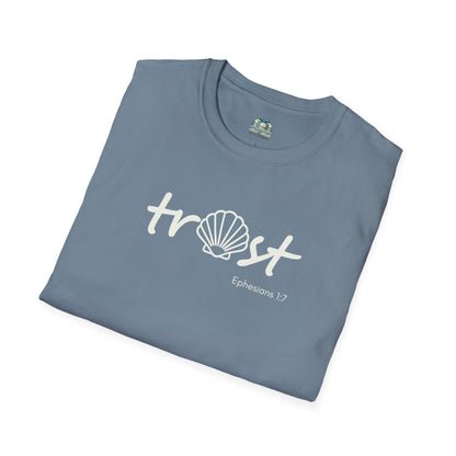 Trust Seashell Christian T-Shirt | Coastal Bible Verse Tee