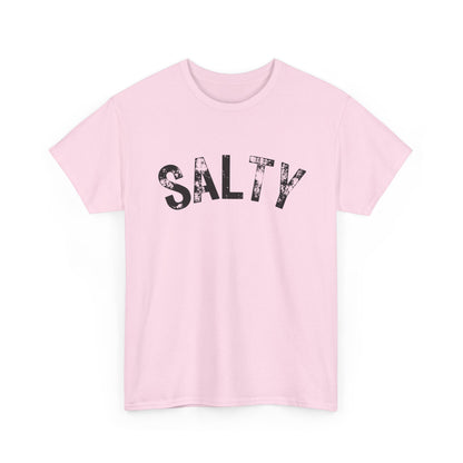 SALTY Distressed Graphic Tee – 15 Colors, Beach Vibes Unisex