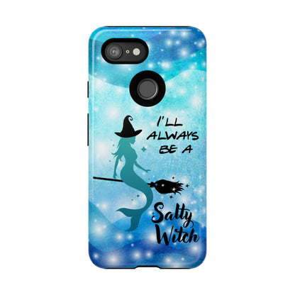 Protect your Google Pixel 3 XL with this Salty Witch Mermaid case. Dual layer, glossy finish, wireless charging ready. Fits many Pixel models.